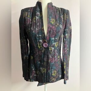 Cheryl Nash Women’s Jacket, S, Multicolored, Floral, Lightweight